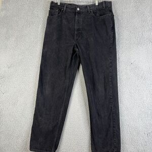 Vintage Levis 901 Relaxed Striaght Leg Jeans Mens 40x32 Black Denim Y2K Skate